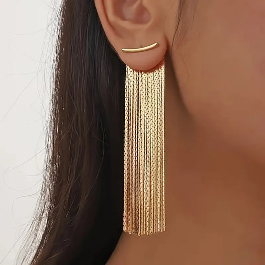 Dangling Chainy Inside Out Earrings