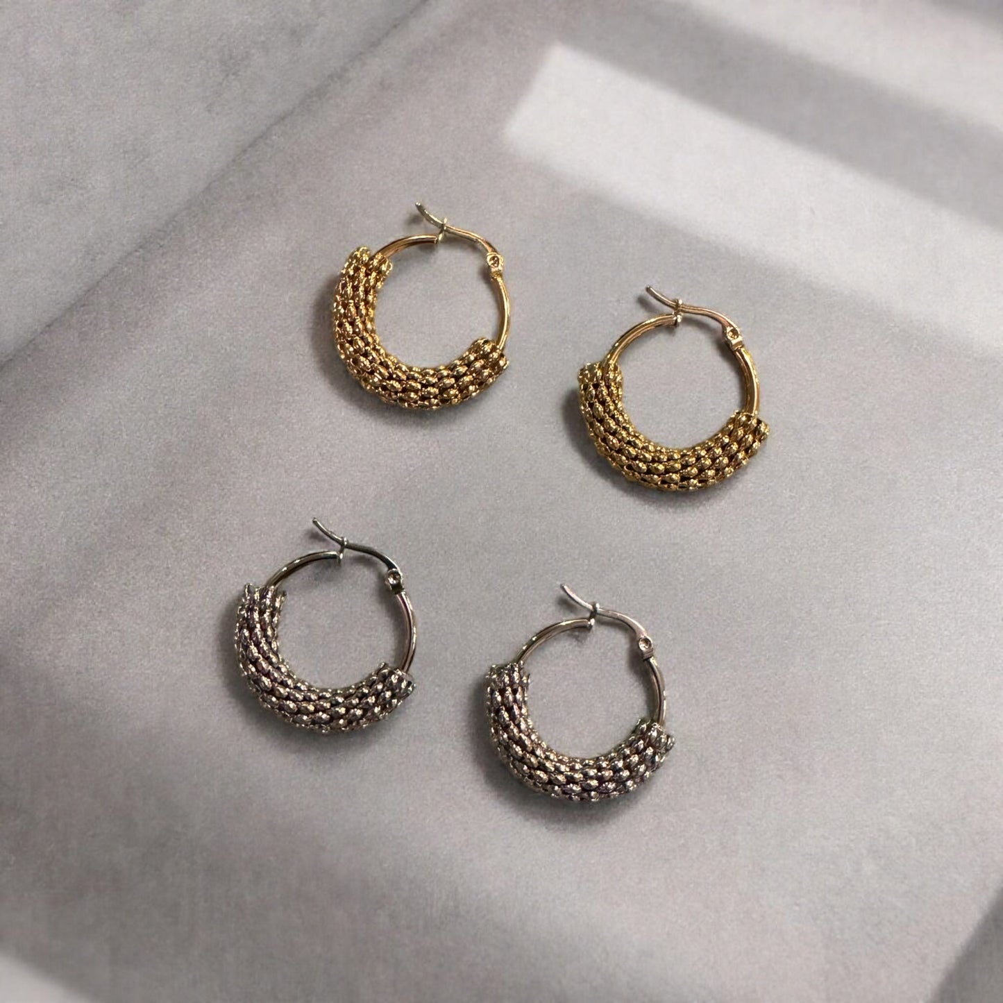 Ear Beaded Hoops