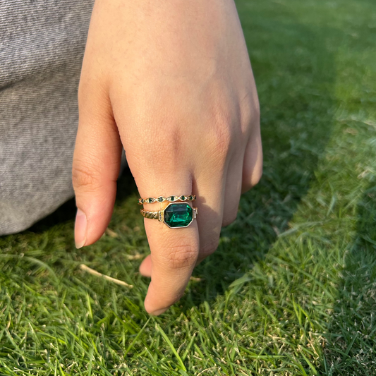 Viridian Stack rings