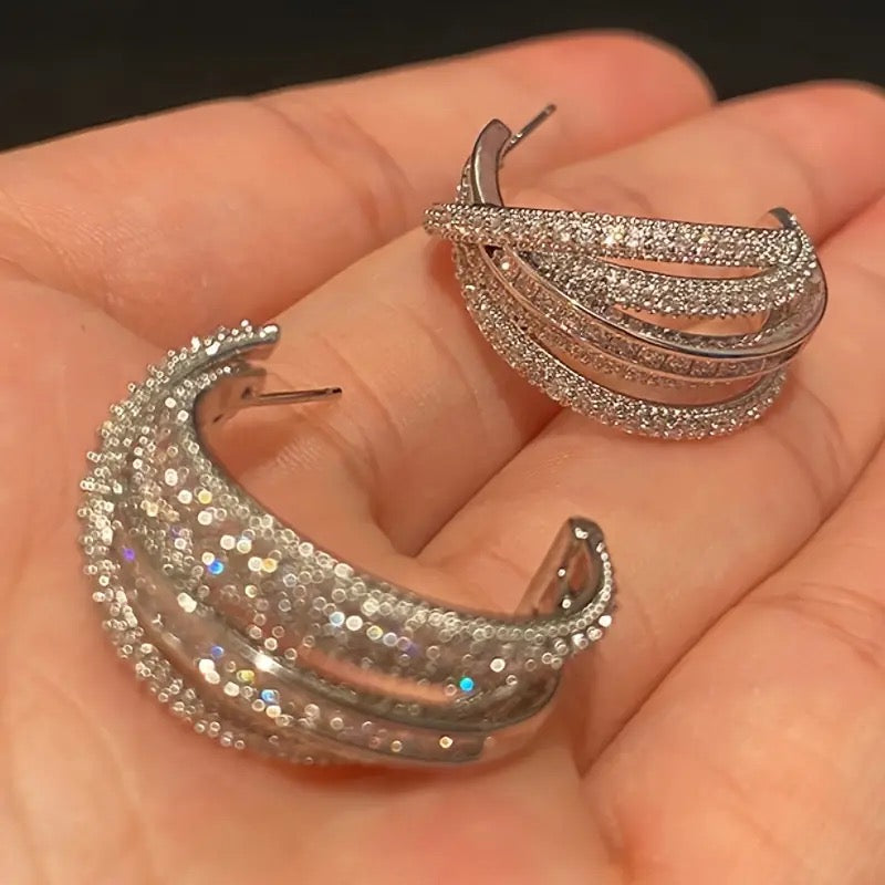 Entwined Zirconia Earrings