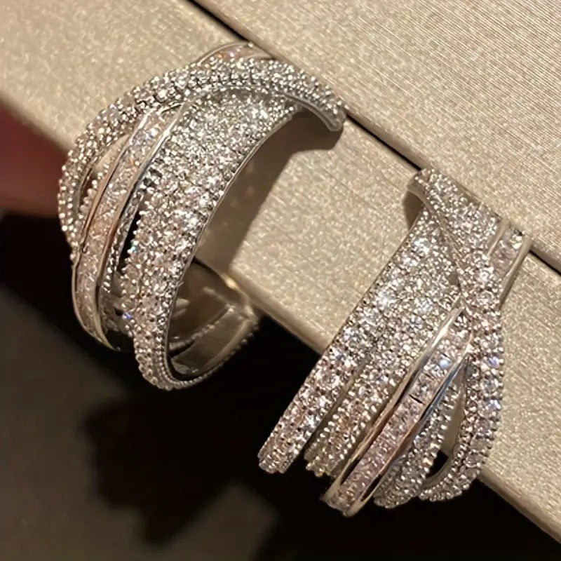 Entwined Zirconia Earrings