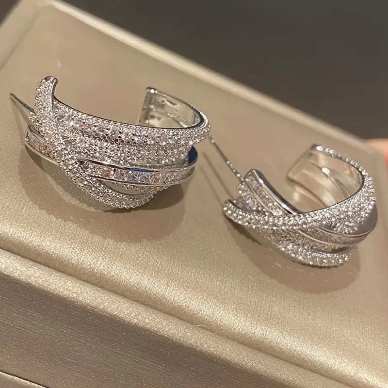 Entwined Zirconia Earrings