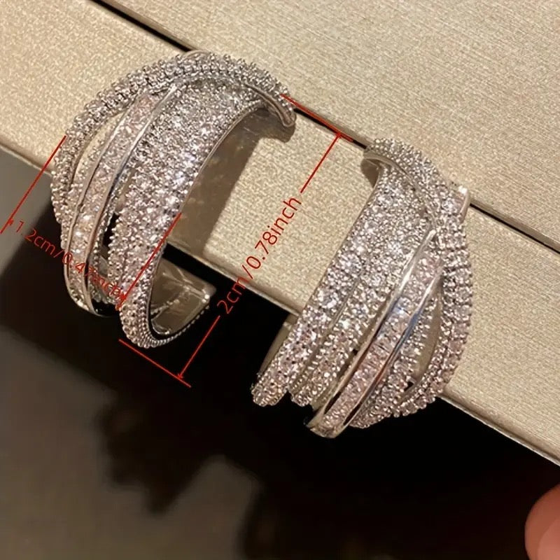 Entwined Zirconia Earrings