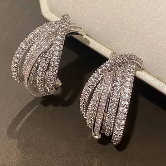 Entwined Zirconia Earrings