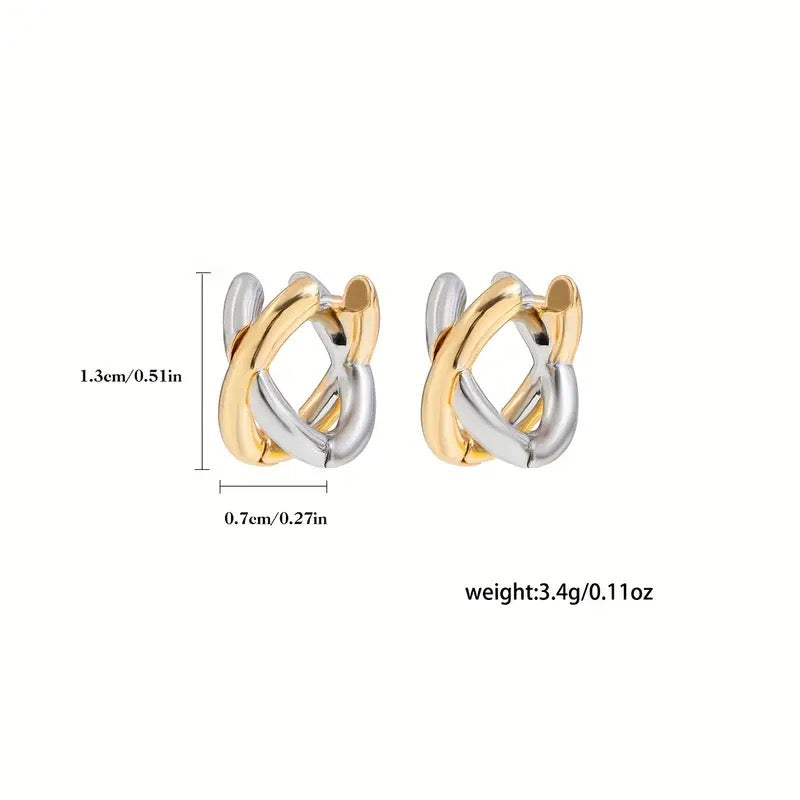 Cross Gold-Silver Earrings