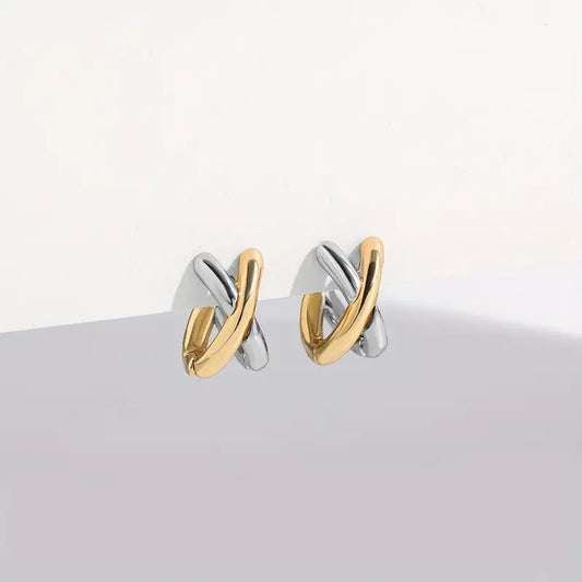 Cross Gold-Silver Earrings