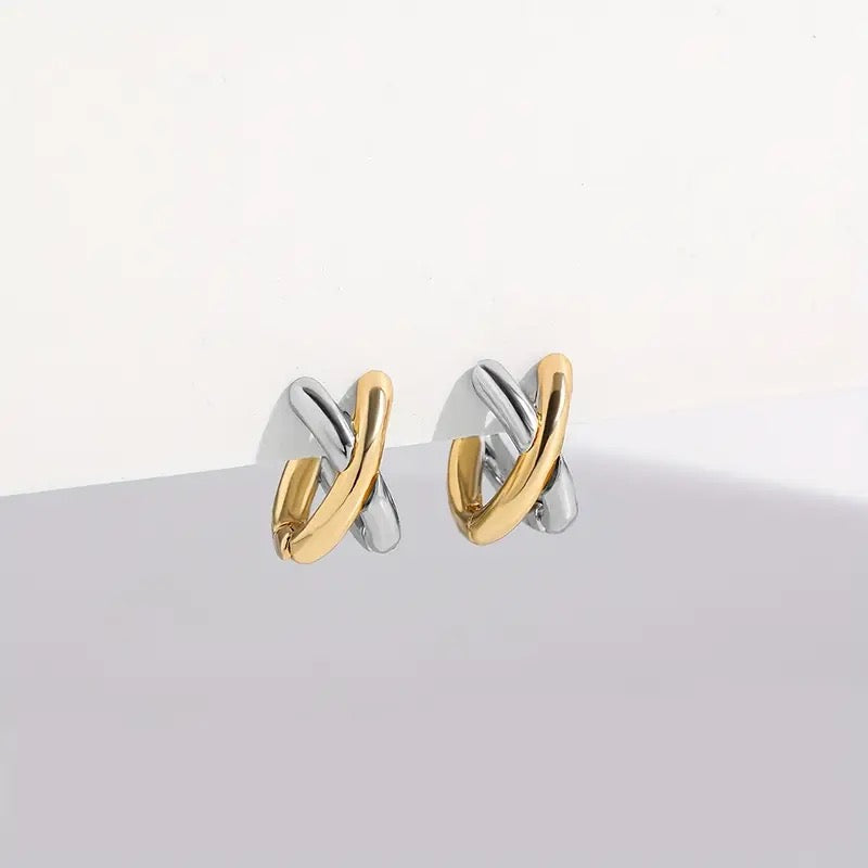 Cross Gold-Silver Earrings