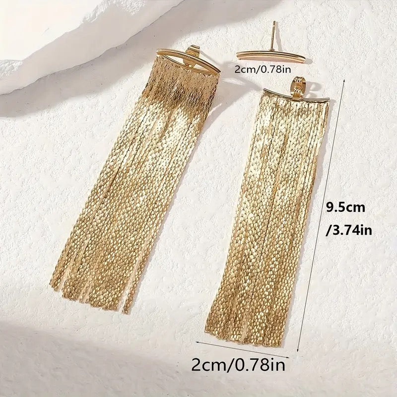 Dangling Chainy Inside Out Earrings